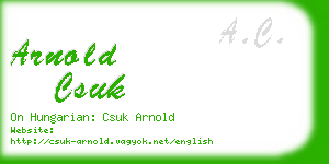 arnold csuk business card